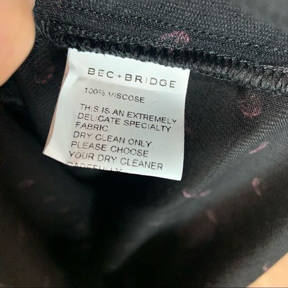 Bec + Bridge Kylie Satin Wrap Midi Pink Polka Dot Q15 - Picture 9 of 12